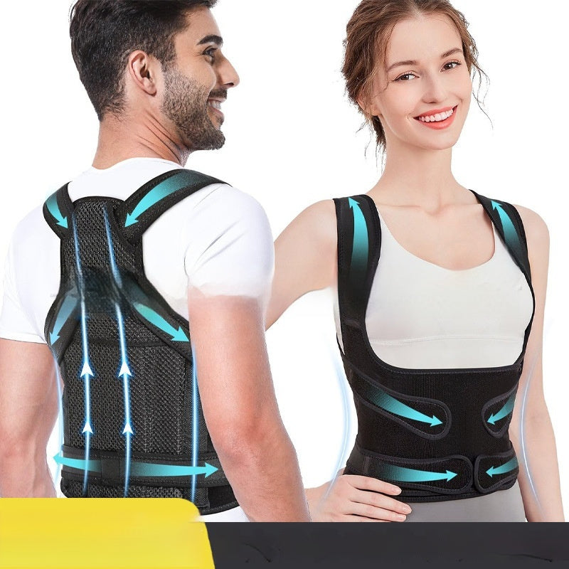 Breathable Mesh Posture Corrector – Invisible Back Straightener & Shoulder Support