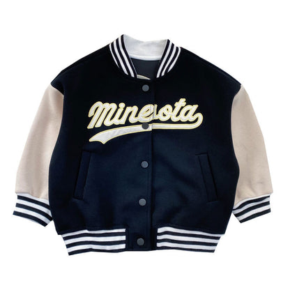 Children’s Korean Baseball Uniform Jacket – Stylish All-Match Boys’ Outerwear
