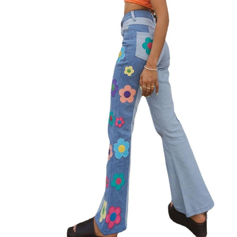 Women's Floral Bootcut Jeans