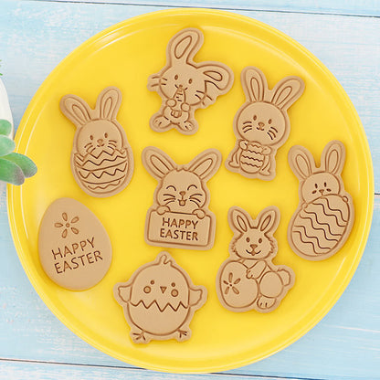Easter Cookie Mold – Cartoon Bunny & Easter Egg Press for Holiday Baking