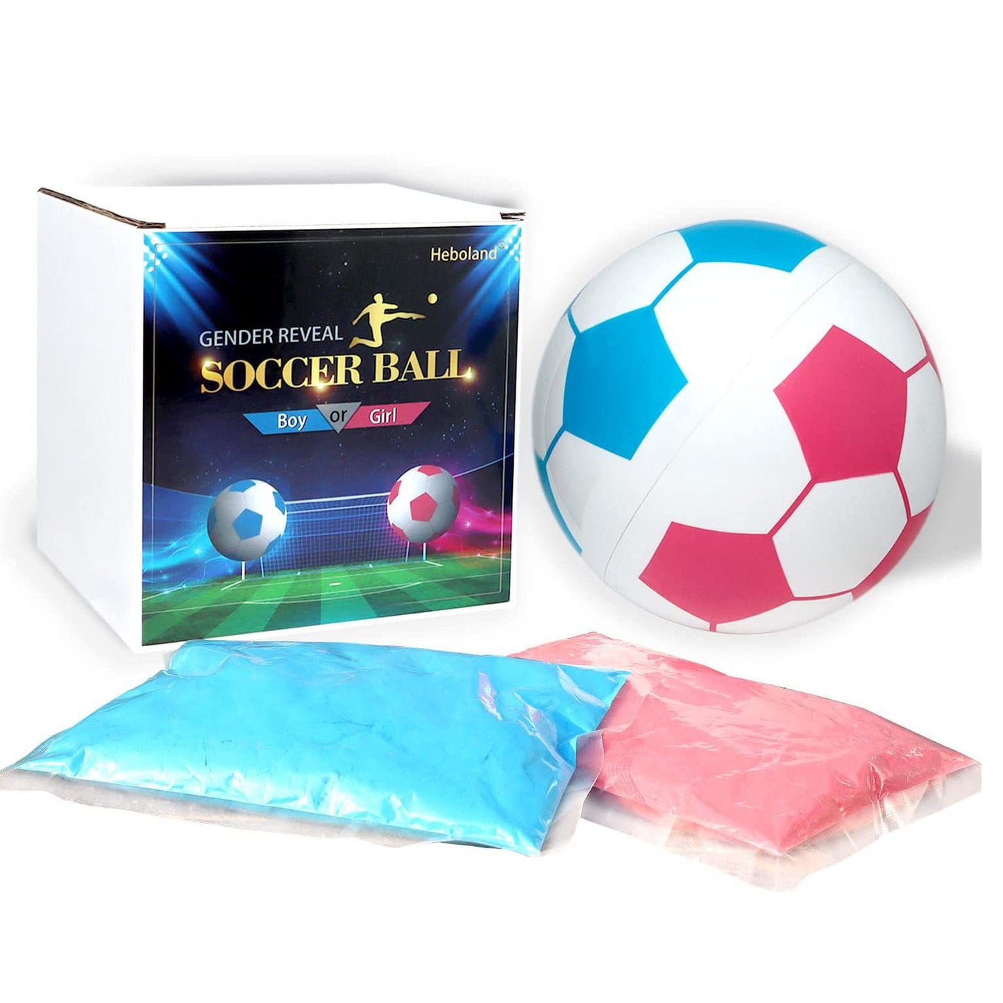 Gender Reveal Football – Blue & Pink Powder Explosion for Baby Gender Announcement
