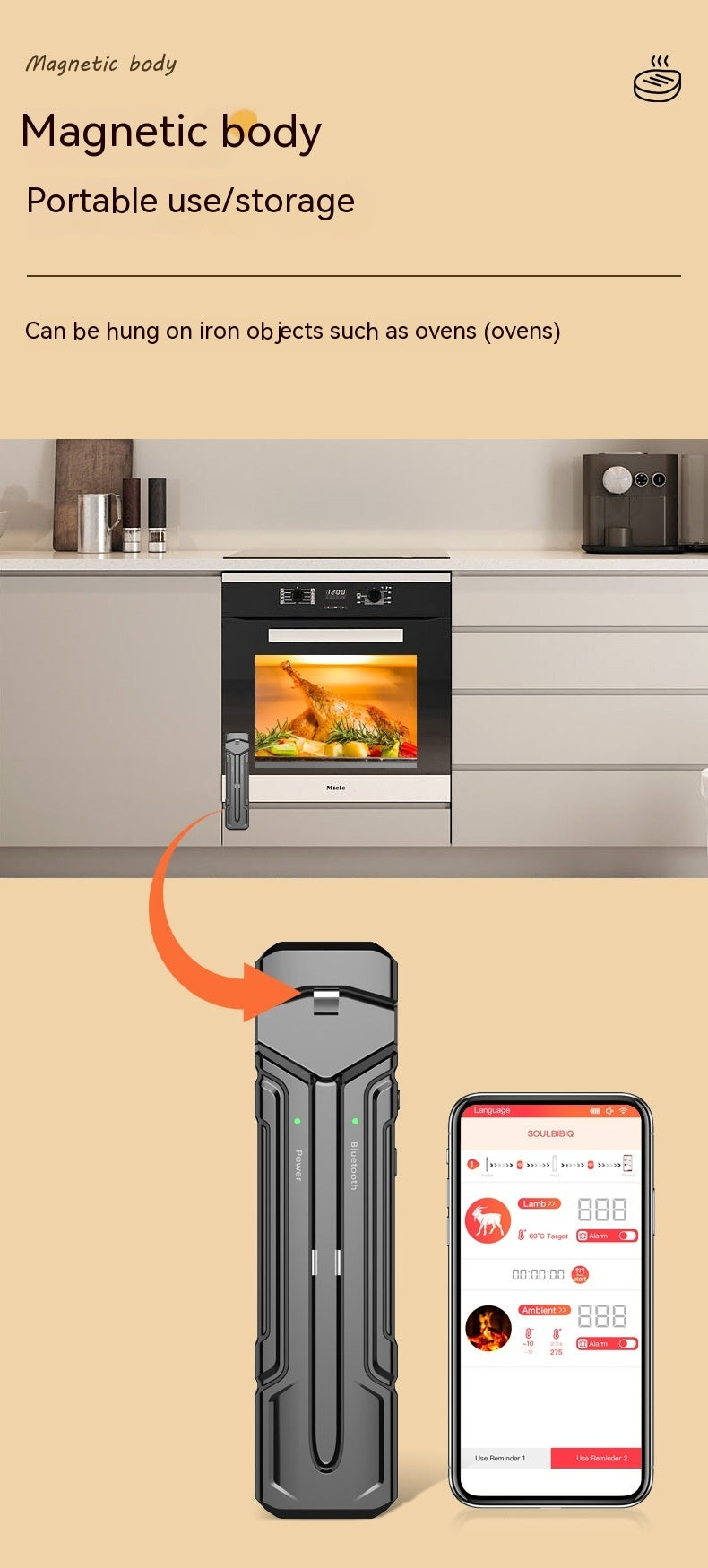 TempMate Pro – Wireless Kitchen Oven Thermometer