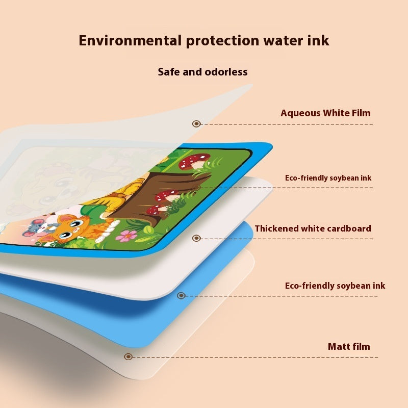 AquaDoodle Book – Reusable Magic Water Painting Album for Kids (4-6 years of age)