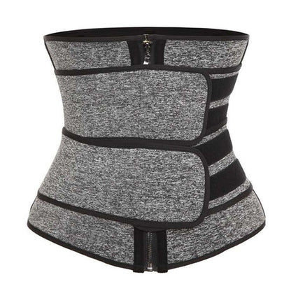 Women’s Tummy Sweat Shapewear Bodysuit – Waist Trainer Slimming Corset with 2-3 Adjustable Belts
