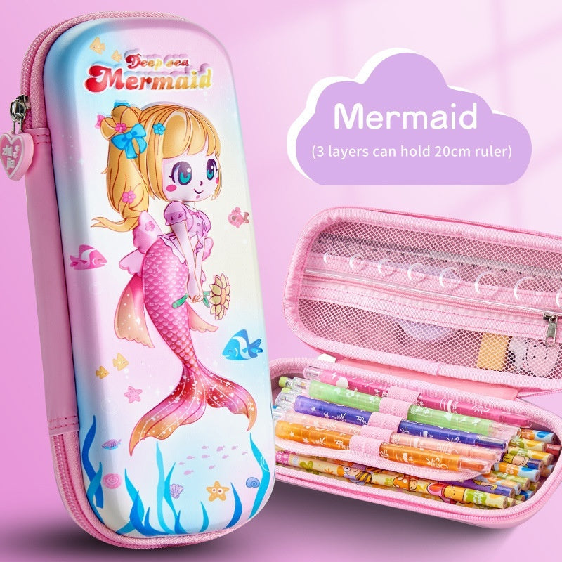 3D Leather Pencil Cases – Stylish Stationery Storage Boxes